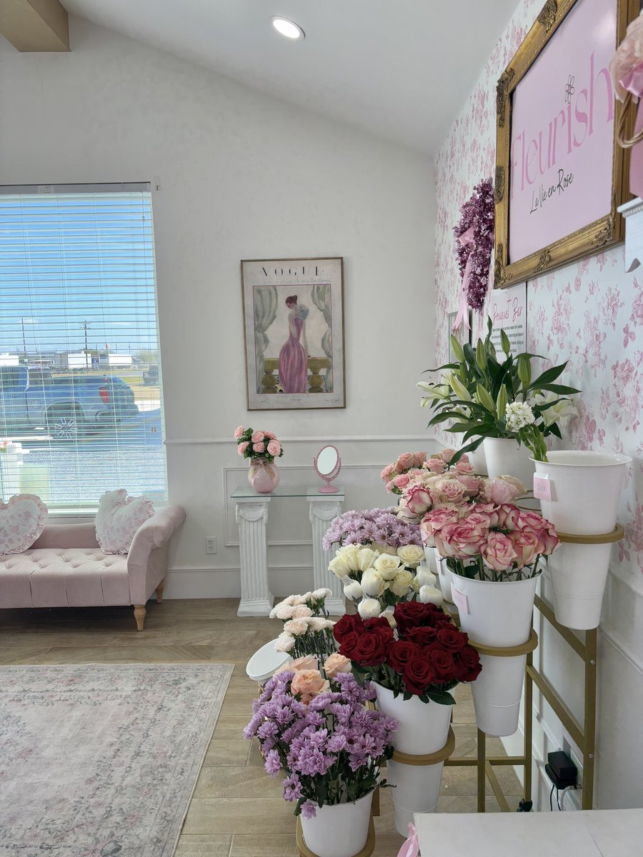 Hand-arranged florals on display